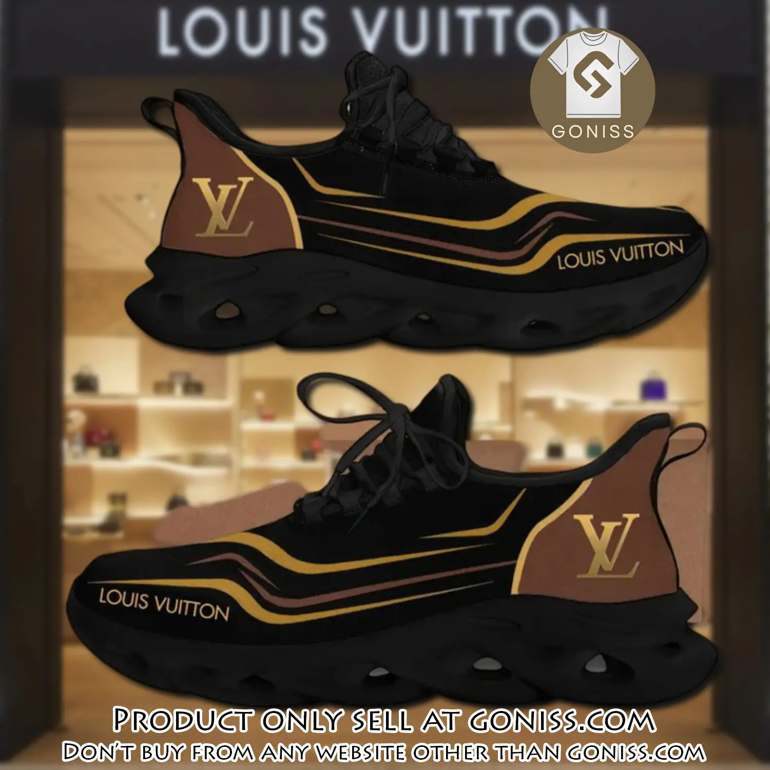 Louis vuitton yellow logo black premium max soul shoes luxury brand gifts for men women gn0123991
